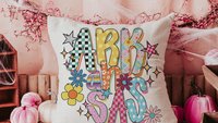 colorful Arkansas throw pillows for couch bright aesthetic home decor, best gifts for her, Arkansas dorm decor for girls, Arkansas gifts for