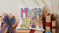 trendy Michigan throw pillows for couch colorful Michigan dorm decor for girls, real estate agent gifts, bright Michigan decor for office