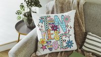 colorful Tennessee pillow for dorm, cute Tennessee gifts for her, real estate office decor, new realtor gifts, decorative pillows for couch