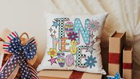 colorful Tennessee pillow for dorm, cute Tennessee gifts for her, real estate office decor, new realtor gifts, decorative pillows for couch