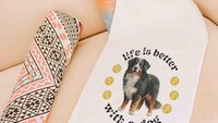 life is better with a dog tennis towels for women, tennis mom sweat towel with loop, unique dog mom gifts, best gifts for dog lovers, gym