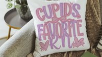 cupids favorite nurse throw pillows for women, office accessories healthcare worker gifts, RN gifts funny Valentines day best selling gifts