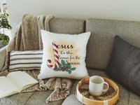 CapableByDesign Jesus is the reason for the season throw pillows and matching towels