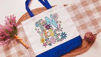 Nashville Tennessee girls trip tote bag for school, Tennessee gifts for her, cute checkered realtor tote bag real estate agent gift, rainbow