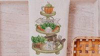 carrot patch tea towels for bathroom, Easter hostess gifts for women, gardening gifts for mom, garden kitchenette decor, bunny kitchen towel