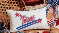 custom Texas pillow for couch, best gifts for her, long pillows for full beds, patriotic decor for home, Texas gifts for women, Texas dorm