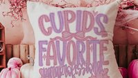 cupids favorite teacher throw pillows for women, funny Valentine classroom decor, Valentines day best selling gifts Etsy shops, preschool