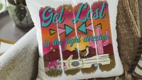 Get lost in the right direction inspirational throw pillows for couch, summer road trip RV decorations for inside, glamping bachelorette