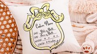 custom birth stats pillow for nursery chair, personalized baby keepsake gifts, infant boy baby stats gift, first time mom gift sentimental