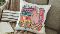this is how I fight my battles faith based throw pillows for couch floral Christian gifts for best friends, Exodus 14:14 Bible verse accent