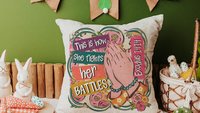 this is how I fight my battles faith based throw pillows for couch floral Christian gifts for best friends, Exodus 14:14 Bible verse accent