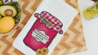 personalized Jesus is my jam hand towels for kitchen Christian gifts for daughter wedding shower, strawberry kitchen decor, Matthew 22:37