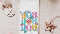 joy in my heart Christian kitchen towels for bridal shower, Easter hostess gift for women, faith gifts for sister, Spring hand towel for