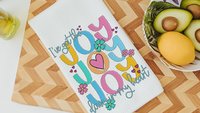 joy in my heart Christian kitchen towels for bridal shower, Easter hostess gift for women, faith gifts for sister, Spring hand towel for