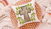 for God so loved the world cross throw pillows for couch boho decorative pillows with scripture, Christian home decor gift for women, faith