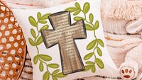 for God so loved the world cross throw pillows for couch boho decorative pillows with scripture, Christian home decor gift for women, faith