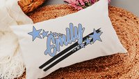 Personalized carolina blue name long pillow