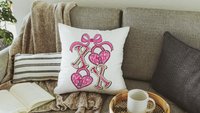 xoxo Valentines throw pillow covers 18x18, Valentines coquette kitchen towels for gifts, key to my heart decorative pillows for couch, V day