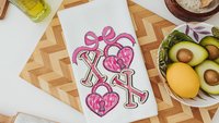 xoxo Valentines throw pillow covers 18x18, Valentines coquette kitchen towels for gifts, key to my heart decorative pillows for couch, V day