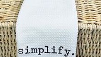 simplify life lumbar throw pillows for couch, custom word of the year accent pillows for bed, mantra quote motivational gifts for badass