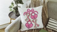 xoxo Valentines throw pillow covers 18x18, Valentines coquette kitchen towels for gifts, key to my heart decorative pillows for couch, V day