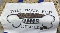 personalized will train for kibble dog treat bag, dog mom wristlet with strap, dog training accessories, dog lover gifts for women, zipper