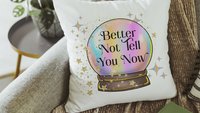 custom quote funny hand towels for bathroom, at least your mom thinks you're pretty crystal ball decor, sassy gift for best friends, snarky