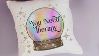 custom quote funny hand towels for bathroom, at least your mom thinks you're pretty crystal ball decor, sassy gift for best friends, snarky