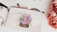 custom quote makeup bag for purse, crystal ball besties gift, nope funny wristlet for women, snarky gifts for friends, Easter basket stuffer