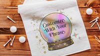 custom add a quote golf towel funny golf gifts for women, crystal ball bestie gifts for her, better not tell you golf accessories for teens