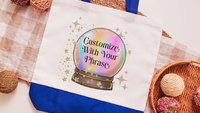 out of service funny tote bags snarky gifts for friends, custom quote tote bag for women, crystal ball bestie gifts for her, witchy bag for