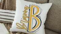 personalized name throw pillow cute pillows for girls, yellow dorm decor for college girls, 2026 high school graduation gifts for her, teen