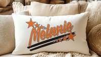 personalized orange stars name pillow for girls, lumbar decorative pillows for bedroom, 2026 high school graduation gifts for niece, college