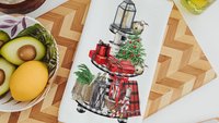 greenery Christmas kitchen towel for women, buffalo plaid Christmas hand towels for bathroom farmhouse Christmas gift for her, secret Santa