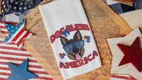 dog bless America patriotic throw pillows for couch, best gifts for dog lovers, 4th of July decor, unique dog mom gifts, German shepherd