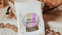 custom quote funny hand towels for bathroom, at least your mom thinks you're pretty crystal ball decor, sassy gift for best friends, snarky
