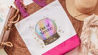 custom quote makeup bag for purse, crystal ball besties gift, nope funny wristlet for women, snarky gifts for friends, Easter basket stuffer