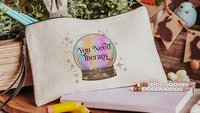 custom quote makeup bag for purse, crystal ball besties gift, nope funny wristlet for women, snarky gifts for friends, Easter basket stuffer