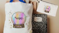 custom quote makeup bag for purse, crystal ball besties gift, nope funny wristlet for women, snarky gifts for friends, Easter basket stuffer