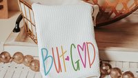 but God lumbar decorative pillows for bedroom, faith gifts for teen girls, Christian throw pillows for couch bright decor, unique gifts for