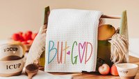 but God lumbar decorative pillows for bedroom, faith gifts for teen girls, Christian throw pillows for couch bright decor, unique gifts for