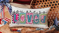 You are so loved lumbar throw pillows for couch colorful decorative pillows for girls, Mother's day gift, housewarming gift for daughter