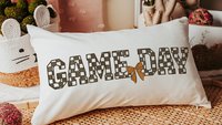 game day basketball throw pillows cute basketball gifts for girls basketball decor, carolina blue school spirit lumbar bed pillow for dorm