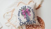 Chosen for his purpose religious kitchen towels Christian throw pillow for living room, Easter hostess gift for sister, Colossians 3:12