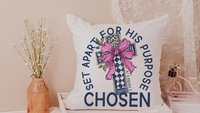 Chosen for his purpose religious kitchen towels Christian throw pillow for living room, Easter hostess gift for sister, Colossians 3:12
