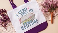 I read past my bedtime cute tote bag for book lovers, bookish merch bags, unique gifts for women who have everything, library tote bag for