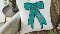 personalized carolina blue golf throw pillow cover 18x18, college golf gifts for her, golf decor for bedroom, golfer gifts for new home