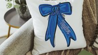 personalized carolina blue golf throw pillow cover 18x18, college golf gifts for her, golf decor for bedroom, golfer gifts for new home
