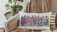You are so loved lumbar throw pillows for couch colorful decorative pillows for girls, Mother's day gift, housewarming gift for daughter