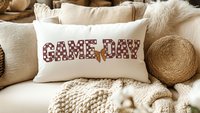 game day basketball throw pillows cute basketball gifts for girls basketball decor, carolina blue school spirit lumbar bed pillow for dorm